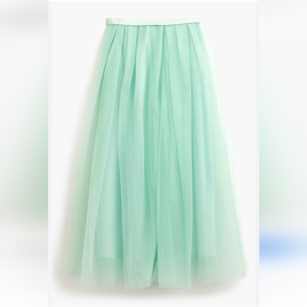 NWT J. Crew Mint Tulle Ball Skirt Size 10 - Picture 3 of 5